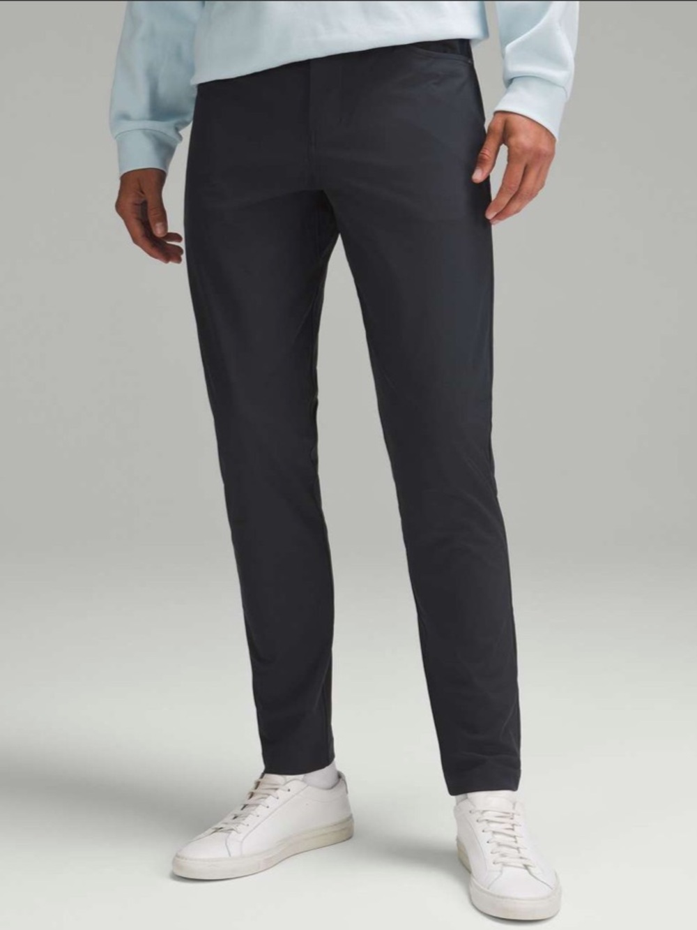 Lululemon ABC Slim-Fit Pant Warpstreme in
Obsidian Dark Gray M-418 28” x 26”